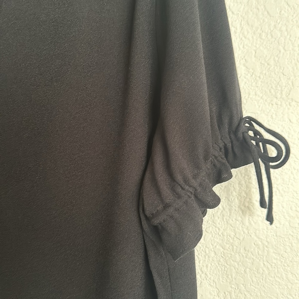 FRAME noir black button front rayon blouse S - Picture 2 of 8